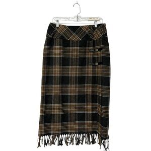 Plaid Fringe Women's Skirt